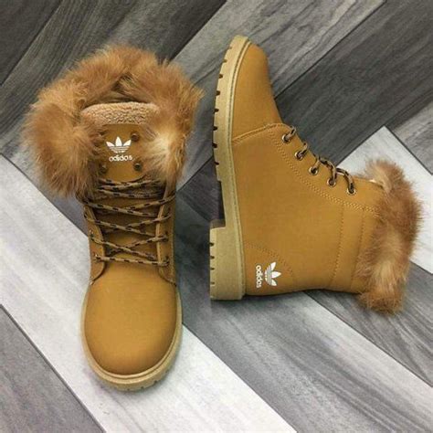 female fur Adidas boots